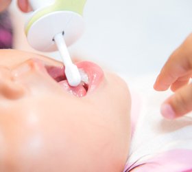 Baby at age on dental visit in Birmingham